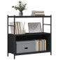 vidaXL Estantería hierro y madera de ingeniería negro 80x30x78,5 cm vidaXL Estantería hierro y madera de ingeniería negro 80x30x78,5 cm