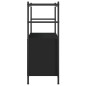 vidaXL Estantería hierro y madera de ingeniería negro 80x30x78,5 cm vidaXL Estantería hierro y madera de ingeniería negro 80x30x78,5 cm