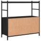 vidaXL Estantería hierro y madera de ingeniería negro 80x30x78,5 cm vidaXL Estantería hierro y madera de ingeniería negro 80x30x78,5 cm
