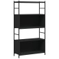 vidaXL Estantería hierro y madera de ingeniería negro 80x30x145,5 cm vidaXL Estantería hierro y madera de ingeniería negro 80x30x145,5 cm