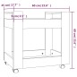 vidaXL Carrito de escritorio madera contrachapada blanco 60x45x60 cm vidaXL Carrito de escritorio madera contrachapada blanco 60x45x60 cm
