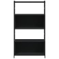 vidaXL Estantería hierro y madera de ingeniería negro 80x30x145,5 cm vidaXL Estantería hierro y madera de ingeniería negro 80x30x145,5 cm