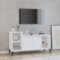 vidaXL Mueble para TV madera contrachapada blanco 100x35x55 cm vidaXL Mueble para TV madera contrachapada blanco 100x35x55 cm