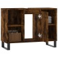 vidaXL Mueble de baño madera de ingeniería roble ahumado 80x33x60 cm vidaXL Mueble de baño madera de ingeniería roble ahumado 80x33x60 cm