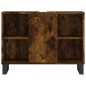 vidaXL Mueble de baño madera de ingeniería roble ahumado 80x33x60 cm vidaXL Mueble de baño madera de ingeniería roble ahumado 80x33x60 cm