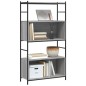 vidaXL Estantería hierro madera ingeniería gris Sonoma 80x30x145,5 cm vidaXL Estantería hierro madera ingeniería gris Sonoma 80x30x145,5 cm