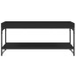 vidaXL Mesa de centro madera de ingeniería negro 100x49x45 cm vidaXL Mesa de centro madera de ingeniería negro 100x49x45 cm