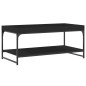 vidaXL Mesa de centro madera de ingeniería negro 100x49x45 cm vidaXL Mesa de centro madera de ingeniería negro 100x49x45 cm