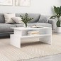vidaXL Mesa de centro madera de ingeniería blanco brillo 90x55x42,5 cm vidaXL Mesa de centro madera de ingeniería blanco brillo 90x55x42,5 cm