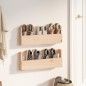 vidaXL Estantes para zapatos de pared 2 uds madera de pino 59x9x23 cm vidaXL Estantes para zapatos de pared 2 uds madera de pino 59x9x23 cm