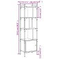 vidaXL Estantería con puerta madera marrón roble 44,5x30x154,5 cm