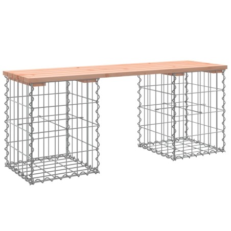 vidaXL Banco jardín diseño gaviones madera abeto Douglas 103x31x42 cm