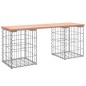 vidaXL Banco jardín diseño gaviones madera abeto Douglas 103x31x42 cm vidaXL Banco jardín diseño gaviones madera abeto Douglas 103x31x42 cm