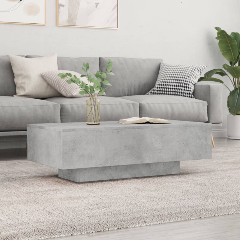 vidaXL Mesa de centro madera de ingeniería gris hormigón 100x49,5x31cm vidaXL Mesa de centro madera de ingeniería gris hormigón 100x49,5x31cm
