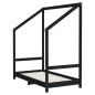 vidaXL Estructura de cama para niños madera de pino negro 70x140 cm vidaXL Estructura de cama para niños madera de pino negro 70x140 cm
