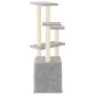 vidaXL Rascador para gatos con postes de sisal gris claro 107,5 cm