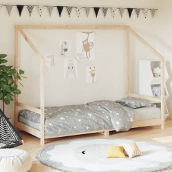 vidaXL Estructura de cama para niños madera maciza de pino 90x200 cm