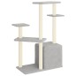 vidaXL Rascador para gatos con postes de sisal gris claro 107,5 cm