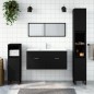 vidaXL Armario de baño con espejo madera de ingeniería negro vidaXL Armario de baño con espejo madera de ingeniería negro