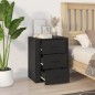 vidaXL Mesita de noche madera contrachapada negro 50x36x60 cm vidaXL Mesita de noche madera contrachapada negro 50x36x60 cm
