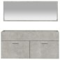 vidaXL Armario de baño con espejo madera de ingeniería gris hormigón vidaXL Armario de baño con espejo madera de ingeniería gris hormigón