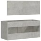 vidaXL Armario de baño con espejo madera de ingeniería gris hormigón vidaXL Armario de baño con espejo madera de ingeniería gris hormigón