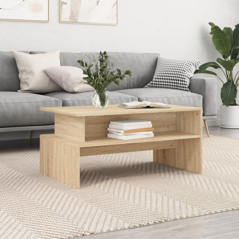 vidaXL Mesa de centro madera de ingeniería roble Sonoma 90x55x42,5 cm vidaXL Mesa de centro madera de ingeniería roble Sonoma 90x55x42,5 cm