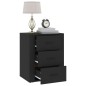 vidaXL Mesita de noche madera contrachapada negro 50x36x60 cm vidaXL Mesita de noche madera contrachapada negro 50x36x60 cm