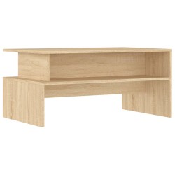 vidaXL Mesa de centro madera de ingeniería roble Sonoma 90x55x42,5 cm