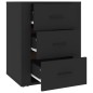 vidaXL Mesita de noche madera contrachapada negro 50x36x60 cm vidaXL Mesita de noche madera contrachapada negro 50x36x60 cm