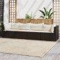 vidaXL Set muebles de jardín 4 piezas y cojines ratán sintético marrón vidaXL Set muebles de jardín 4 piezas y cojines ratán sintético marrón
