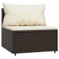 vidaXL Set muebles de jardín 4 piezas y cojines ratán sintético marrón vidaXL Set muebles de jardín 4 piezas y cojines ratán sintético marrón
