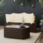 vidaXL Set muebles de jardín 3 piezas y cojines ratán sintético marrón vidaXL Set muebles de jardín 3 piezas y cojines ratán sintético marrón
