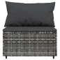 vidaXL Set de muebles de jardín 4 pzas y cojines ratán sintético gris vidaXL Set de muebles de jardín 4 pzas y cojines ratán sintético gris