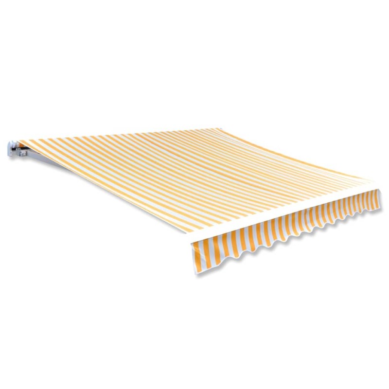 vidaXL Toldo de lona naranja y blanco 450x300 cm 