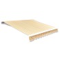 vidaXL Toldo de lona naranja y blanco 450x300 cm 