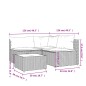 vidaXL Set de muebles de jardín 4 pzas y cojines ratán sintético gris vidaXL Set de muebles de jardín 4 pzas y cojines ratán sintético gris