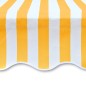 vidaXL Toldo de lona naranja y blanco 450x300 cm 