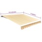vidaXL Toldo de lona naranja y blanco 450x300 cm 
