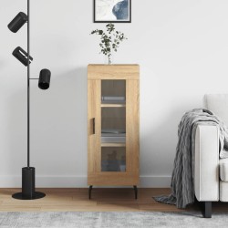 vidaXL Aparador madera contrachapada color roble Sonoma 34,5x34x90 cm