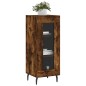 vidaXL Aparador madera de ingeniería roble ahumado 34,5x34x90 cm