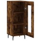 vidaXL Aparador madera de ingeniería roble ahumado 34,5x34x90 cm