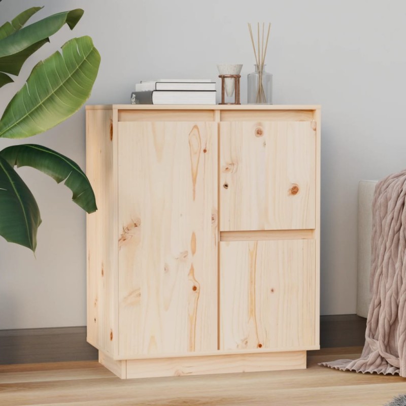 vidaXL Aparador de madera maciza de pino 60x34x75 cm vidaXL Aparador de madera maciza de pino 60x34x75 cm
