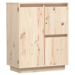 vidaXL Aparador de madera maciza de pino 60x34x75 cm