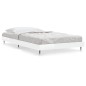 vidaXL Estructura de cama madera contrachapada blanco brillo 90x200cm vidaXL Estructura de cama madera contrachapada blanco brillo 90x200cm