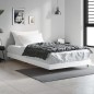 vidaXL Estructura de cama madera contrachapada blanco brillo 90x200cm vidaXL Estructura de cama madera contrachapada blanco brillo 90x200cm