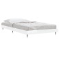 vidaXL Estructura de cama madera contrachapada blanco brillo 90x200cm vidaXL Estructura de cama madera contrachapada blanco brillo 90x200cm