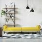 vidaXL Sofá cama con reposabrazos tela amarillo claro vidaXL Sofá cama con reposabrazos tela amarillo claro