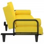 vidaXL Sofá cama con reposabrazos tela amarillo claro vidaXL Sofá cama con reposabrazos tela amarillo claro
