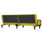 vidaXL Sofá cama con reposabrazos tela amarillo claro vidaXL Sofá cama con reposabrazos tela amarillo claro